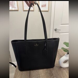 PRISTINE LIKE NEW CONDITION Kate Spade Large Black Zip-Up Tote Bag